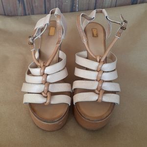 Chloe wedge sandals leather EU 41 / US 10 10.5